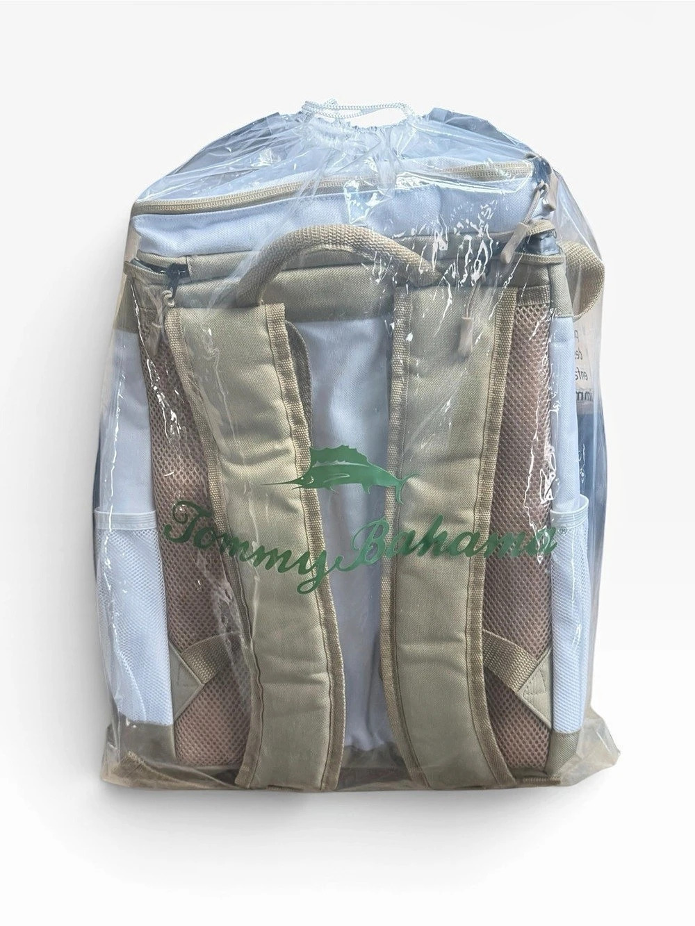 NWT Tommy Bahama White Tan Insulated Backpack Cooler - Picture 6 of 7